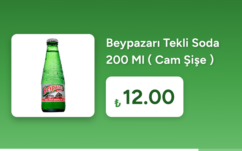 fiosk Fiyat Gör fiyat ekranı: ürün görseli, adı ve büyük puntoyla fiyatı